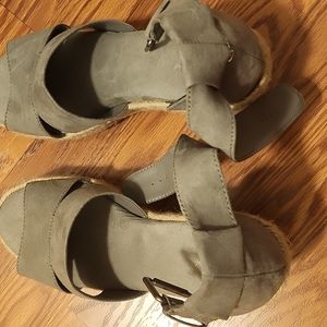 Gray Suede Espadrilles